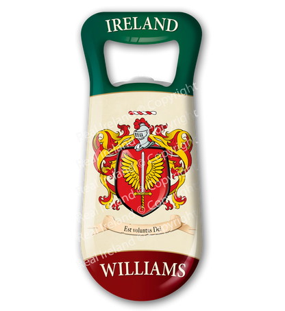 Williams Heraldic Fridge Magnet Bottle Opener