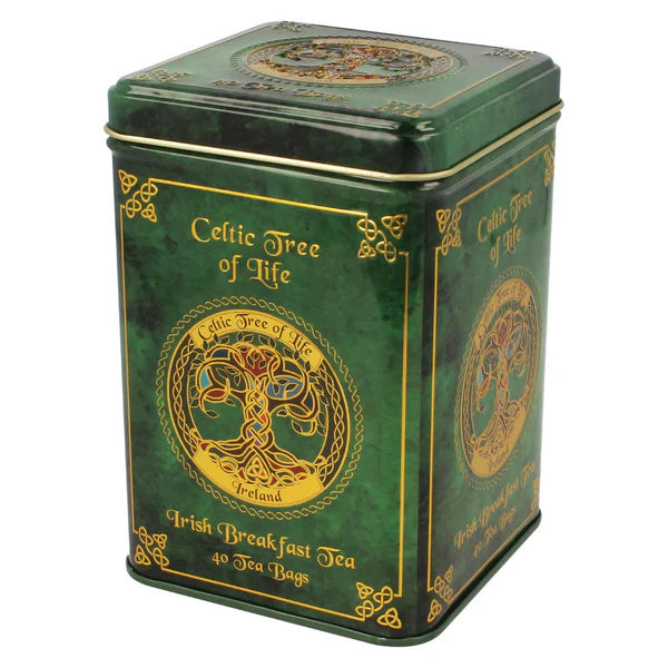 Celtic Tree Of Life Irish Breakfast Tea Vintage Gift Tin