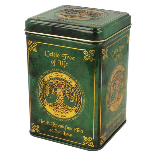 Celtic Tree Of Life Irish Breakfast Tea Vintage Gift Tin