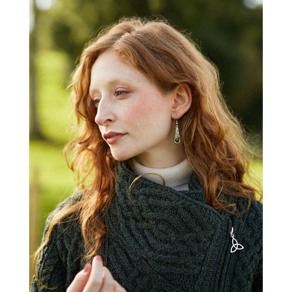 Connemara Trinity Long Drop Pendant Earrings by Solvar