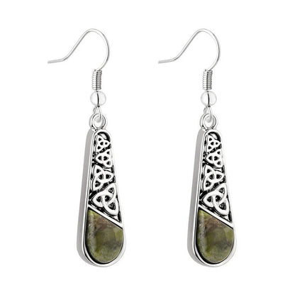 Connemara Trinity Long Drop Pendant Earrings by Solvar