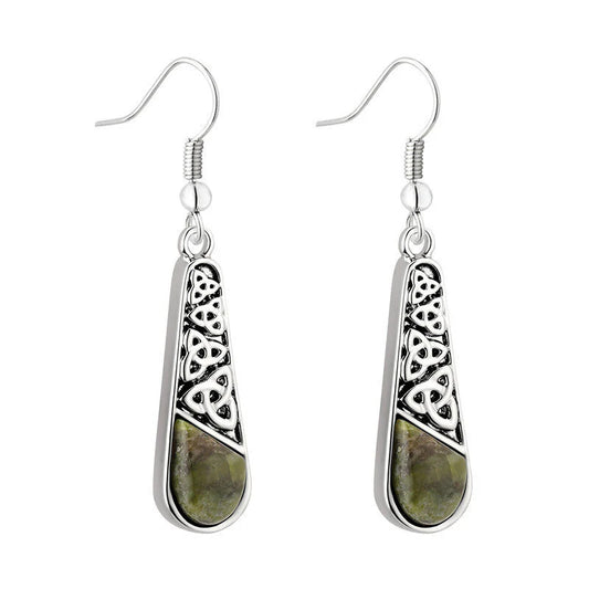Connemara Trinity Long Drop Pendant Earrings by Solvar