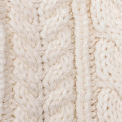 Aran Traditions Cable Button Wrap Woollen Knitted Cream Scarf