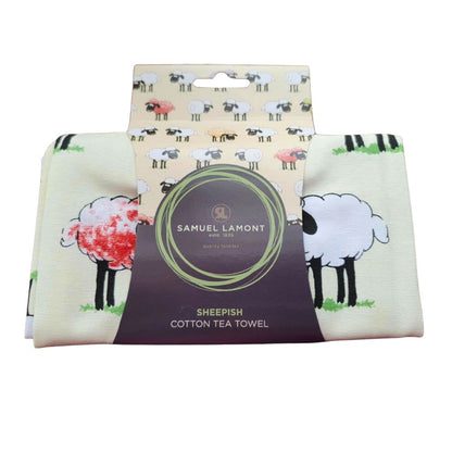 Sheepish Linen Union Tea Towel by Samuel Lamont