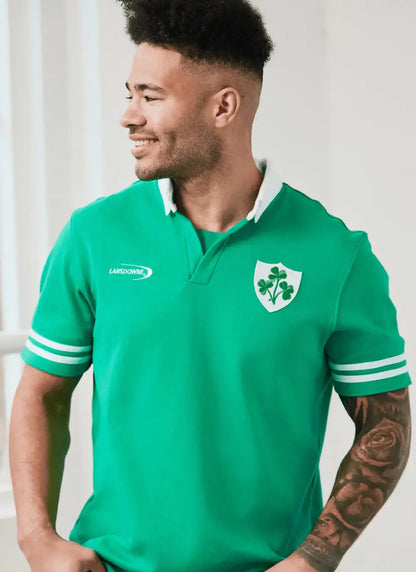 Lansdowne Shamrock Crest Short Sleeve Men's Rugby Top