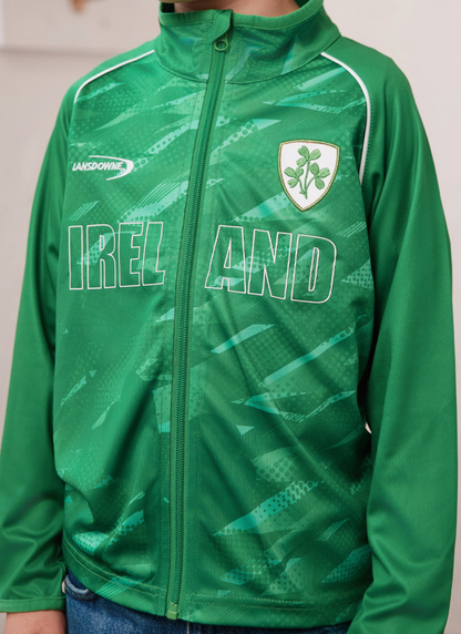 Lansdowne Kids Ireland Shamrock Performance Full Zip Top