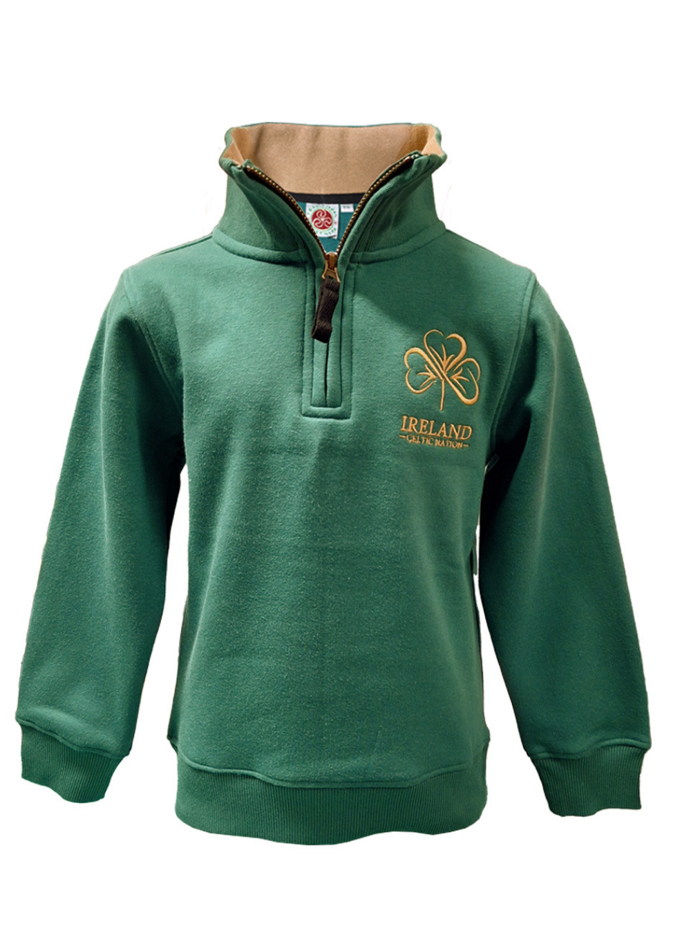 Kids Shamrock Ireland 1/4 Zip Sweatshirt Top