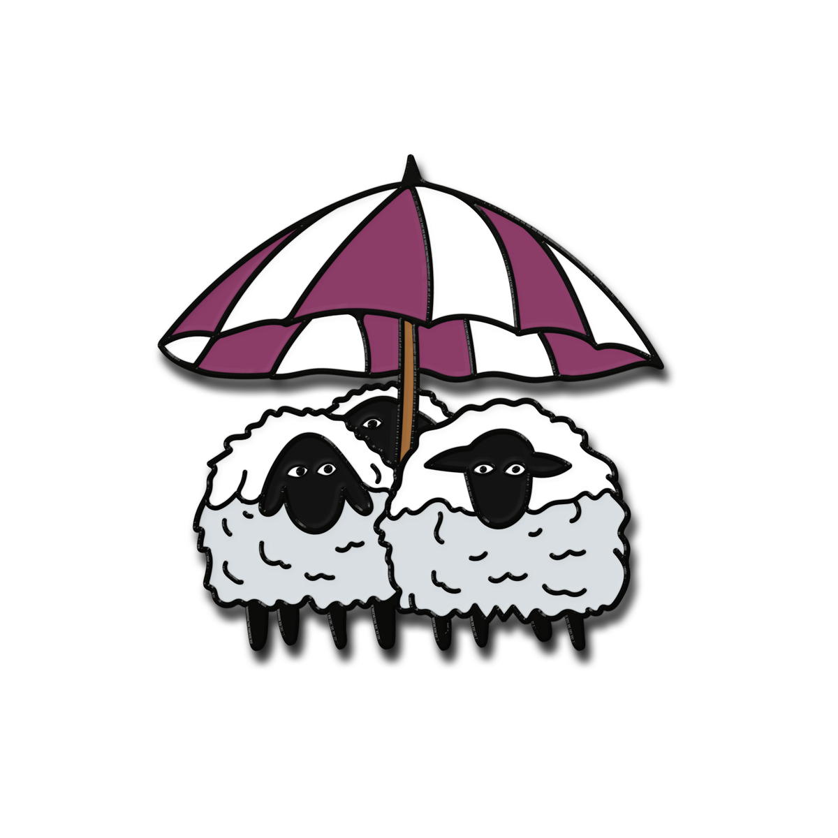 Wish Ewe Were Here Enamel Pin
