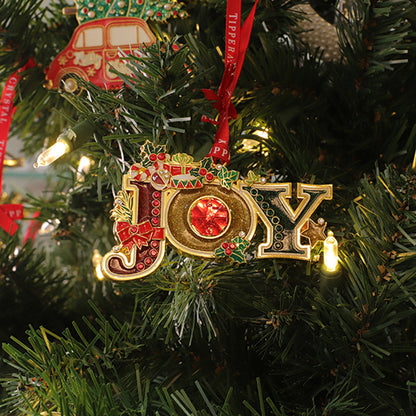 Tipperary Crystal JOY Metal Tree Decoration In Star Gift Box