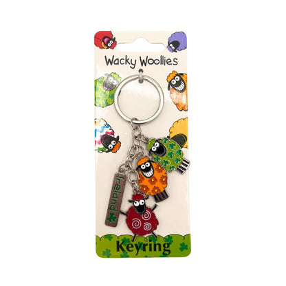 Wacky Woollies Irish Sheep Keyring Keychain
