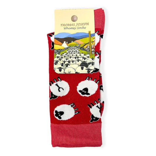 Whimsical Socks by Thomas Joseph Red Sheep Unisex Socks