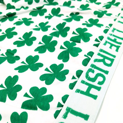White and Green Shamrock Irish Boxer Shorts