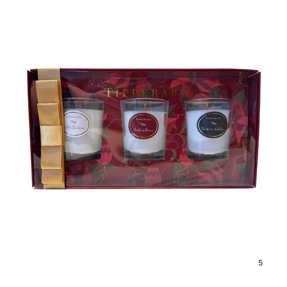 Tipperary Crystal Jardin Christmas Collection 3 Set