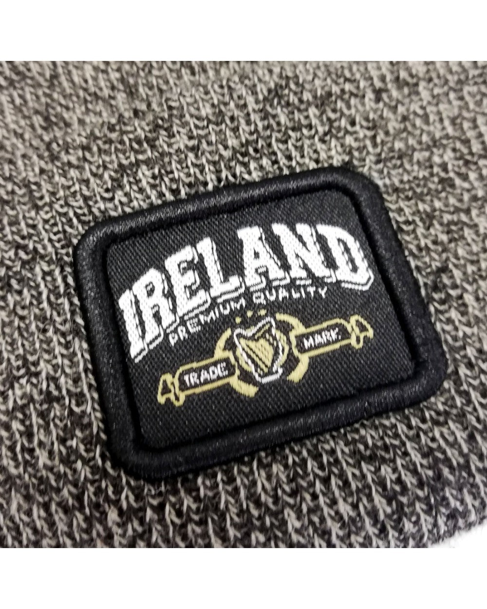 Black Ireland Premium Quality Badge Knit Hat