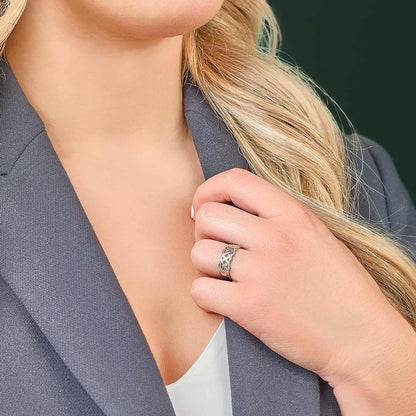 Silver Celtic Woman's Woven Ring