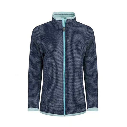 Weird Fish Women’s Ariana Full Zip Grid Fleece Rich Navy
