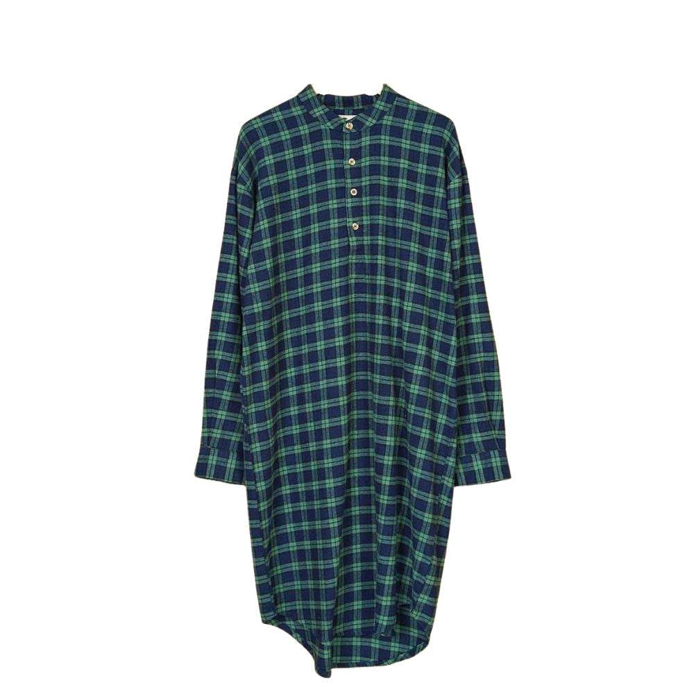 Men's Flannel Nightshirt Green Tartan Blackwatch