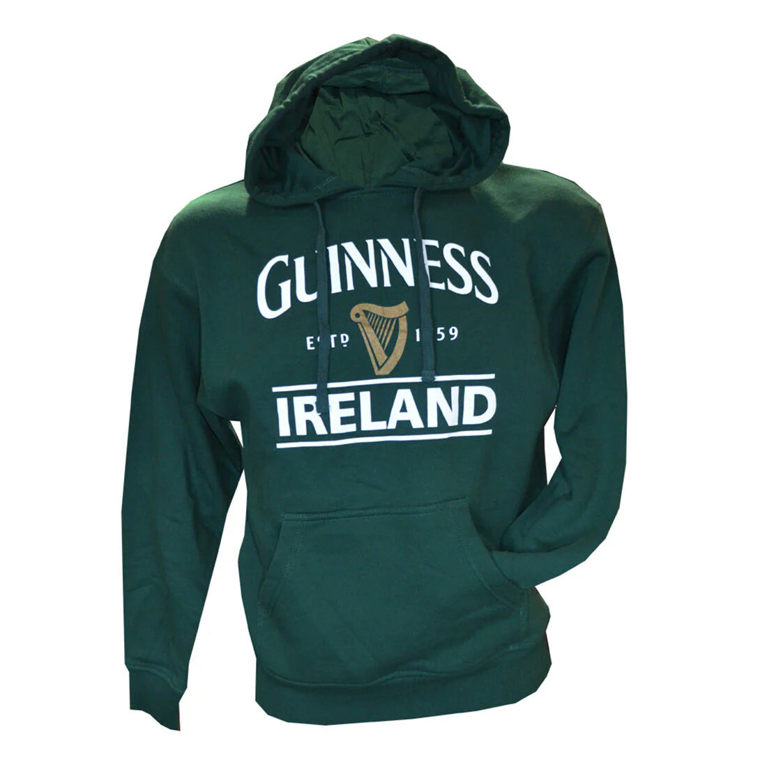Guinness Green Pullover Hoodie with Ireland Print