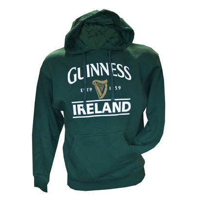 Guinness Green Pullover Hoodie with Ireland Print