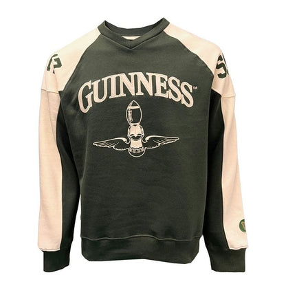 Guinness American Football Sweatshirt Black and Cream Unisex