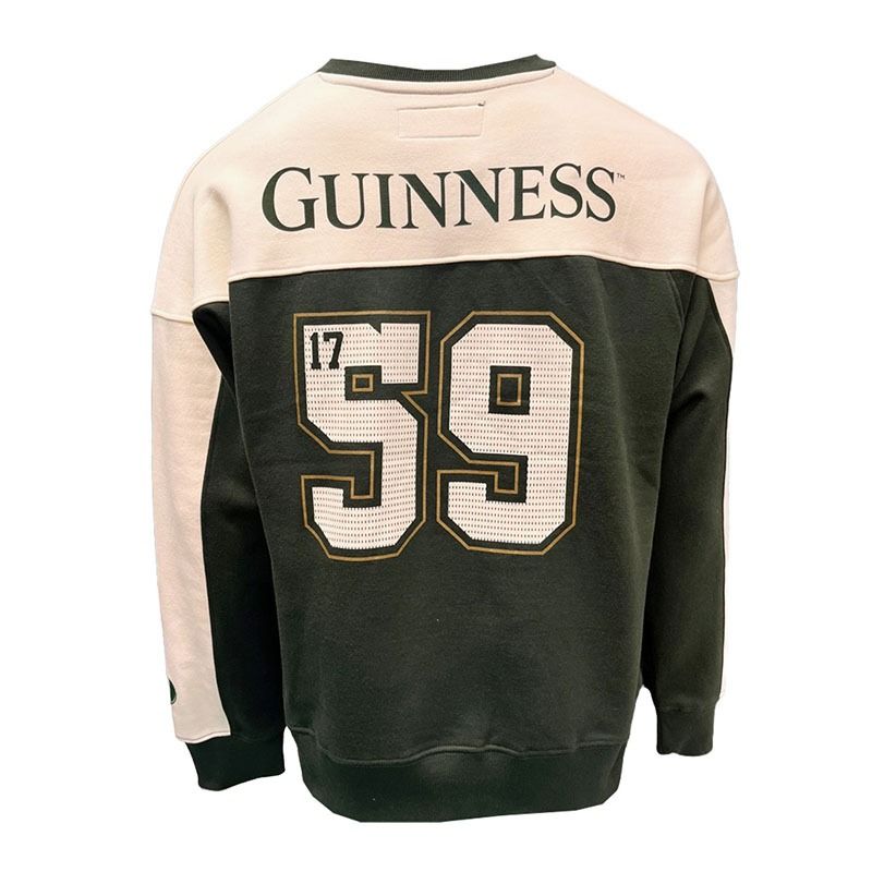 Guinness American Football Sweatshirt Black and Cream Unisex