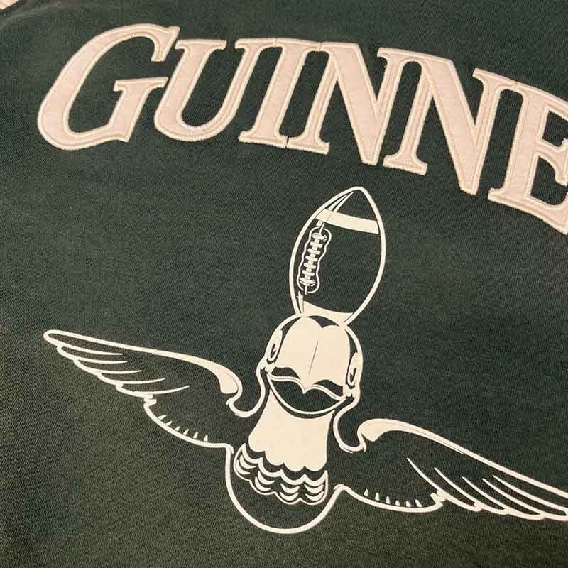 Guinness American Football Sweatshirt Black and Cream Unisex
