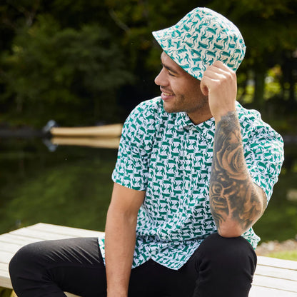 Guinness Reversible Unisex Bucket Hat Green and Cream