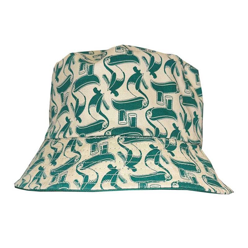 Guinness Reversible Unisex Bucket Hat Green and Cream