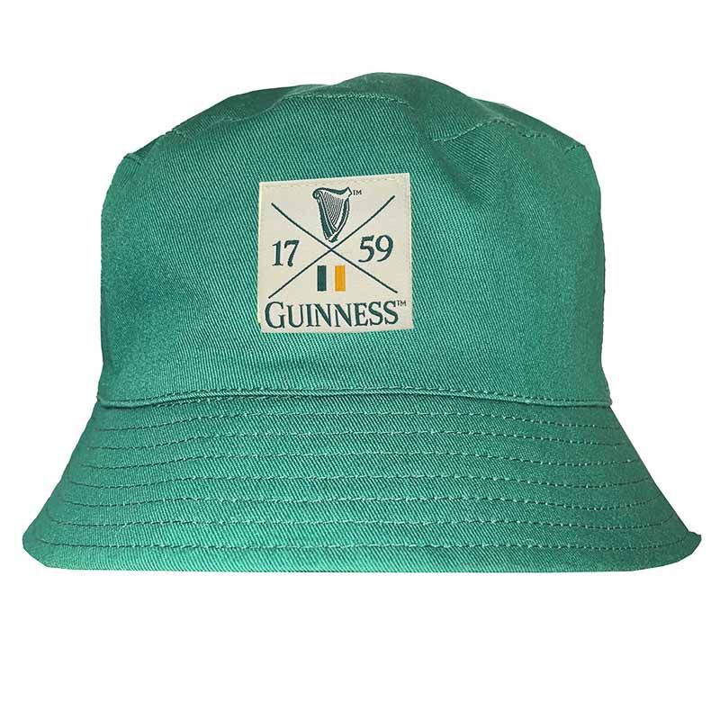 Guinness Reversible Unisex Bucket Hat Green and Cream