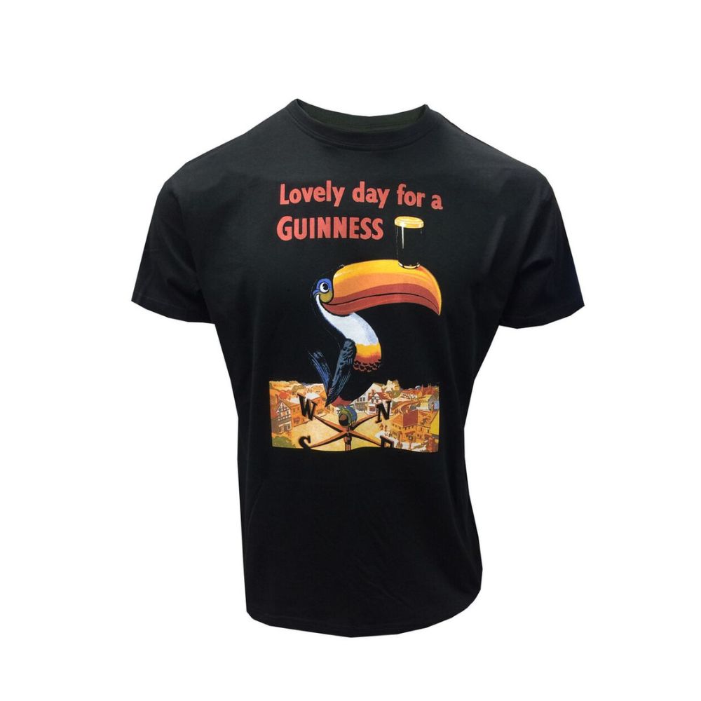 Lovely Day for a Guinness Men's Black Toucan T-Shirt