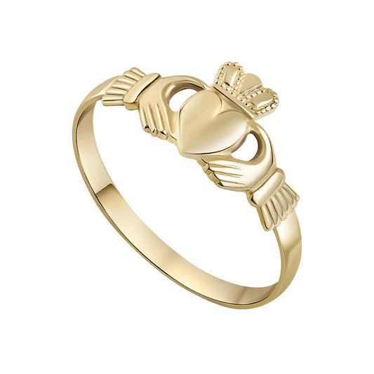 Gold Women's Claddagh Ring 9k