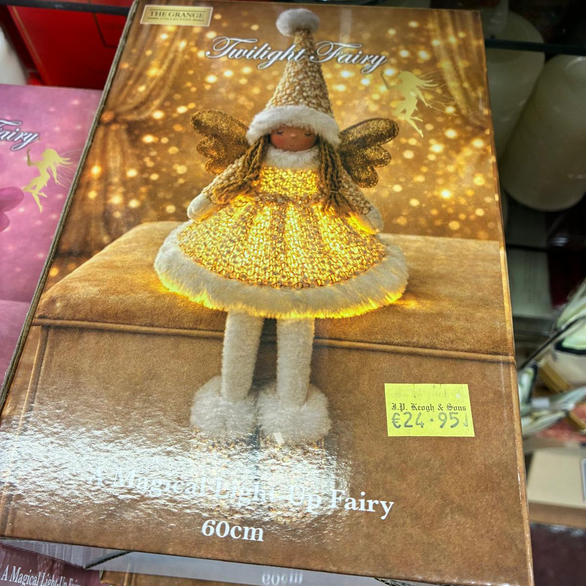 The Grange Collection Sitting Gold Fairy with Light Up Body