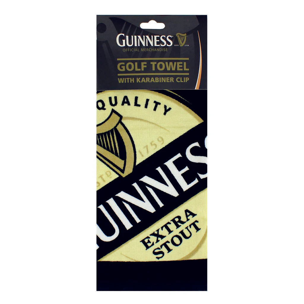 Guinness Golf Towel with Karabiner Clip