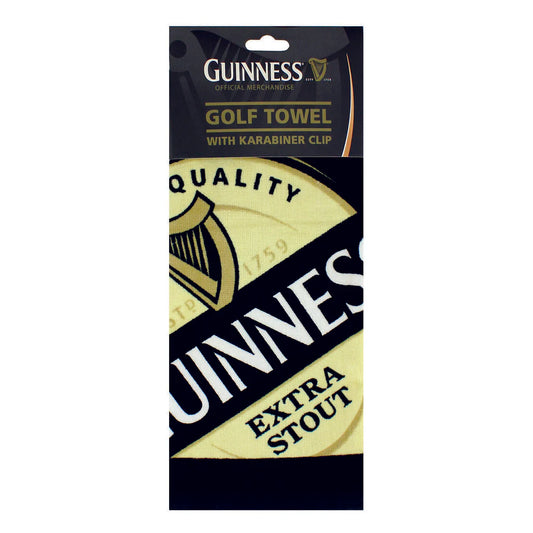 Guinness Golf Towel with Karabiner Clip