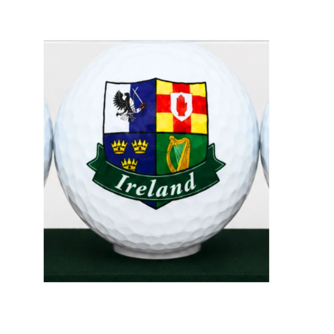 Ireland Four Provinces Crest Golf Balls. Set of 3