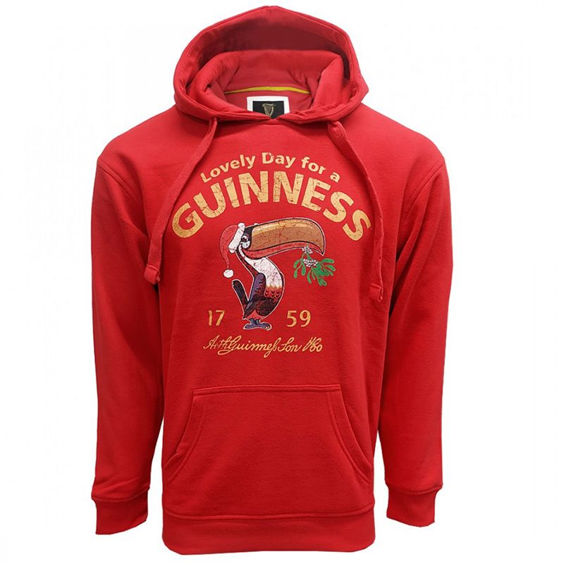 Guinness Red Vintage Toucan Christmas Hoodie Unisex