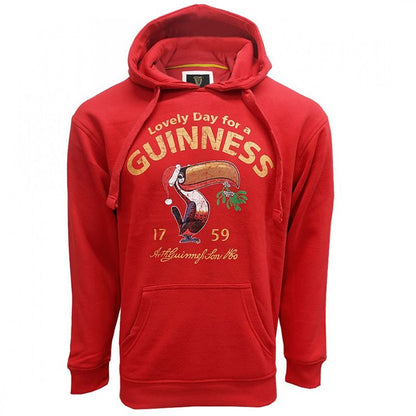 Guinness Red Vintage Toucan Christmas Hoodie Unisex