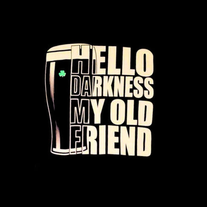 Guinness Hello Darkness My Old Friend Black T-Shirt