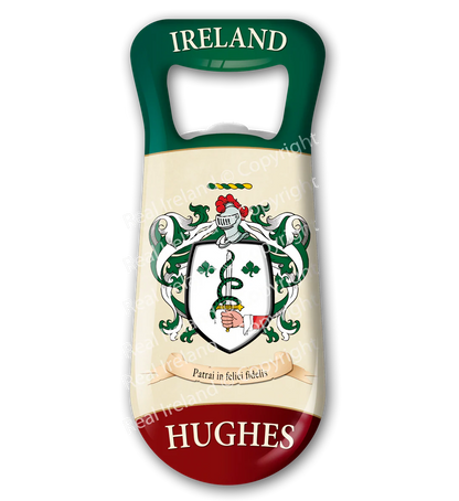 Hughes Heraldic Fridge Magnet Bottle Opener
