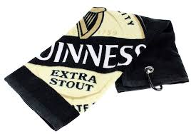 Guinness Golf Towel with Karabiner Clip