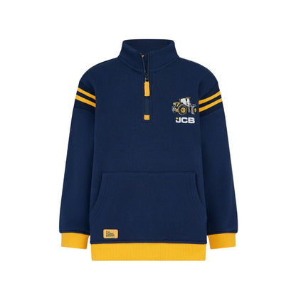 Jonah Navy Cotton Jersey Sweatshirt with JCB motif for Boys