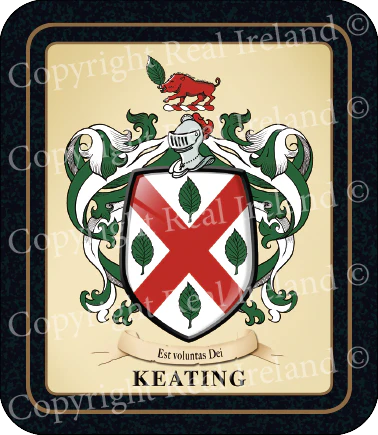 Keating Heraldic Coasters 2 Pack