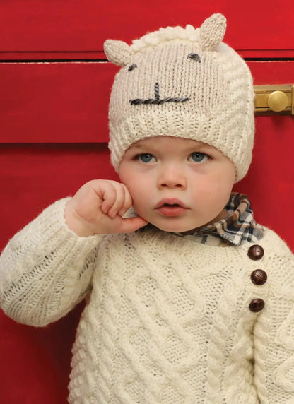 Aran Woollen Mills Kids Hand Knitted Hat with Ears