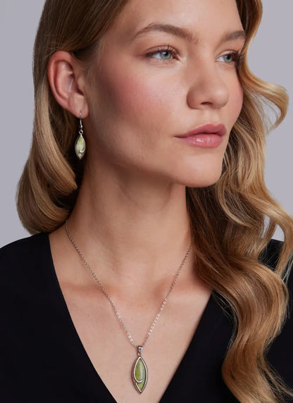 Connemara Marble Ellipse Pendant by Solvar