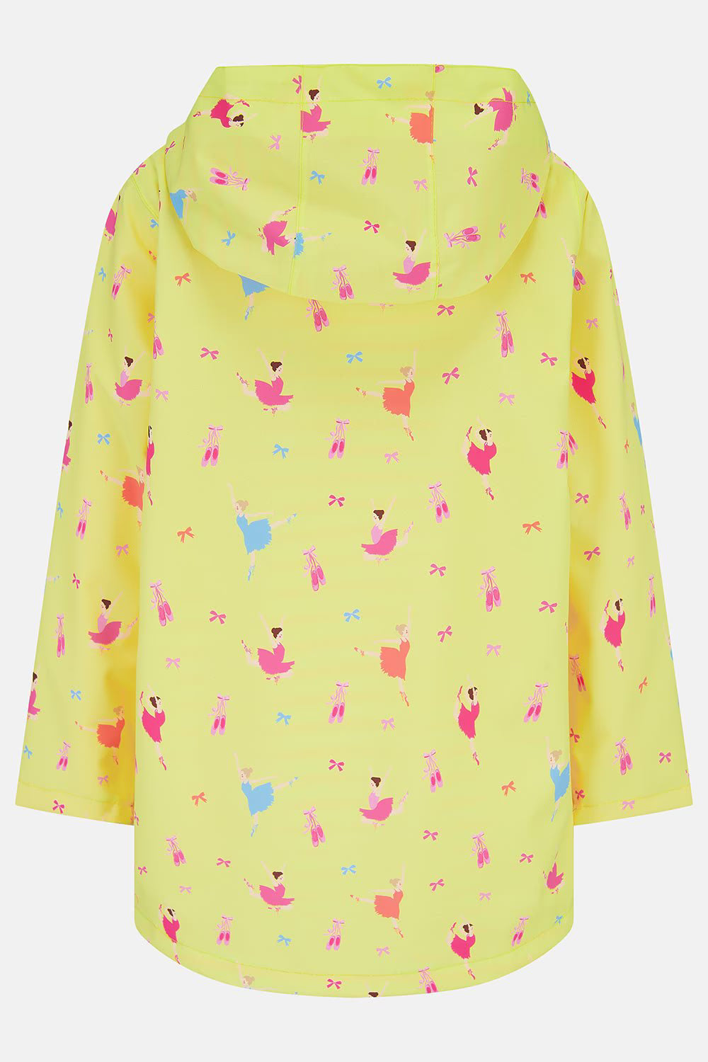 Olivia Girls Ballerina Bounce Yellow Rain Jacket with hood