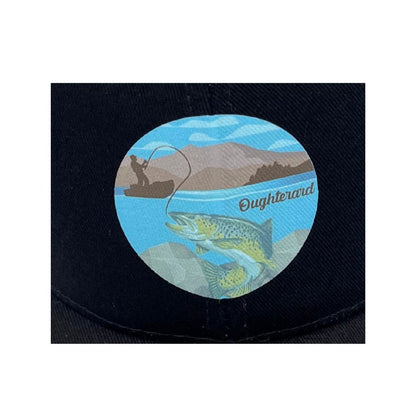 Oughterard Dark Black Unisex Fishing Detail Cap