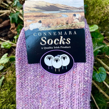 Connemara Merino Wool Purple Tweed Socks