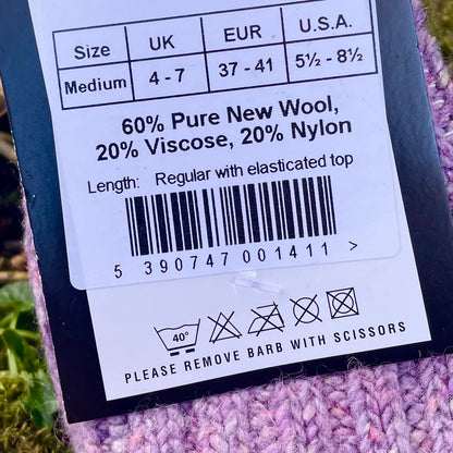 Connemara Merino Wool Purple Tweed Socks