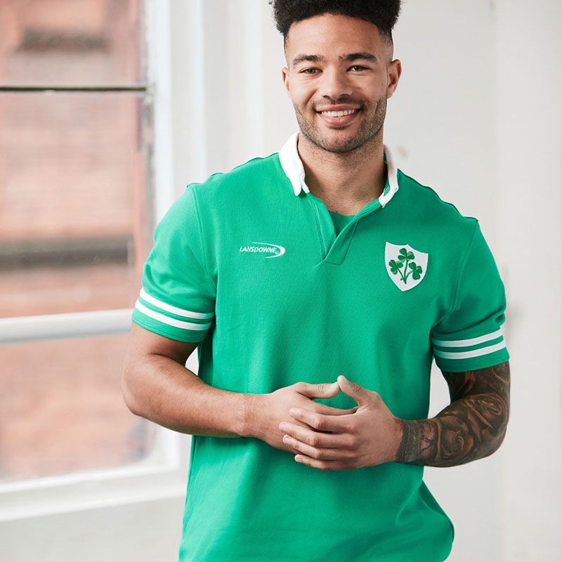 Lansdowne Shamrock Crest Short Sleeve Men's Rugby Top