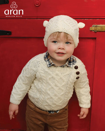 Aran Woollen Mills Kids Hand Knitted Hat with Ears
